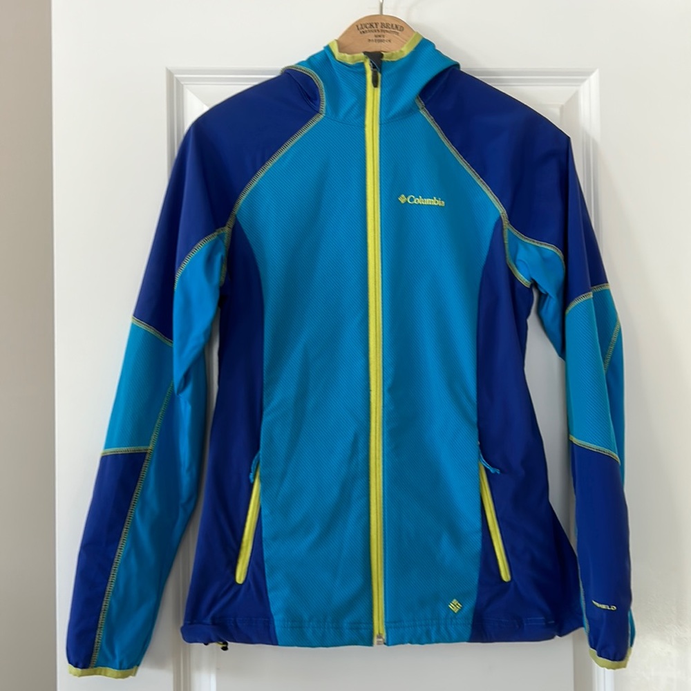 Columbia Omni-Shield Advanced Repellancy Color Block Wind Breaker Rain Jacket